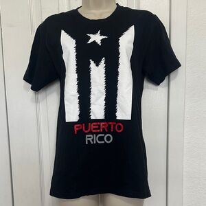 Puerto Rico Caribbean Tropic Black Tee
